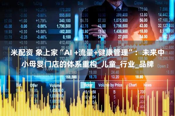 米配资 象上家“AI +流量+健康管理”：未来中小母婴门店的体系重构_儿童_行业_品牌